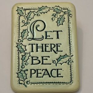 Let There Be Peace Hallmark Cards INC. Collectible Christmas Pin Brooch Plastic